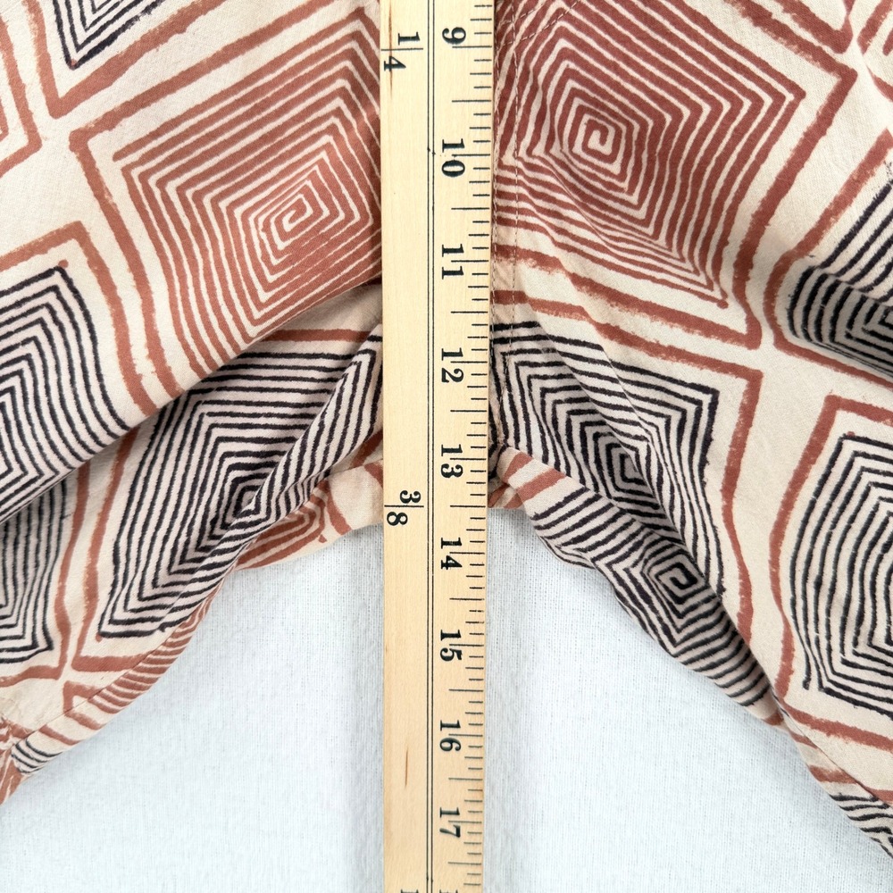 BLINDED BY COLOR PROJECT Printed Barrel Pants Womens One Size Tan Brown Cotton - Picture 9 of 14